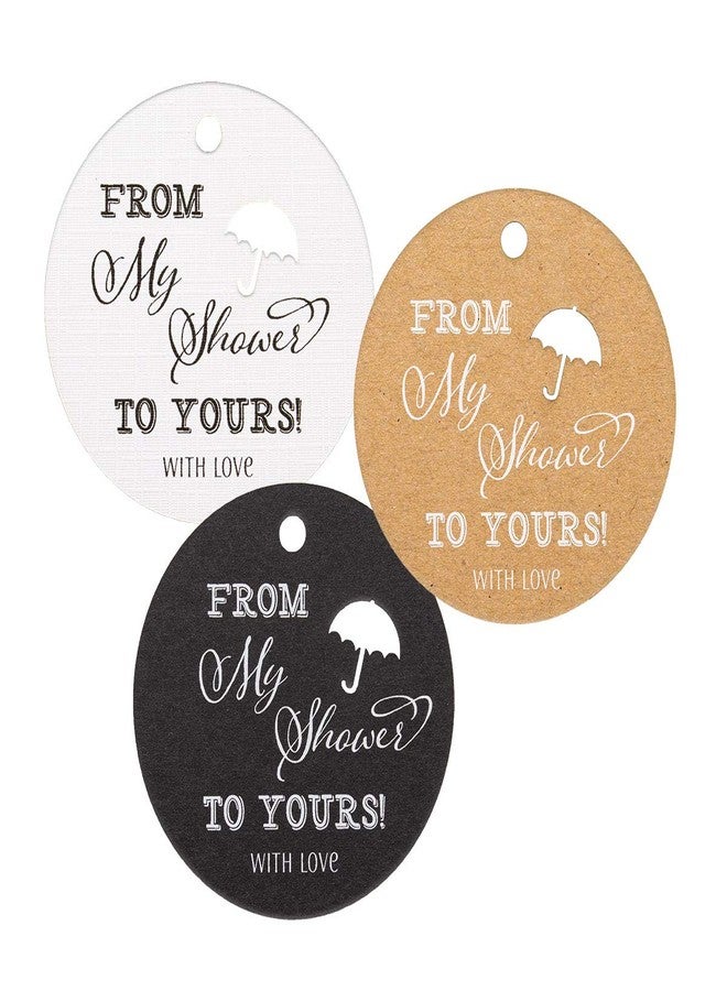 Summer-Ray.com Summer-Ray 50pcs from My Showers to Yours Bridal Shower Favors Gift Tags Thank You Tags (Kraft) - Image 4